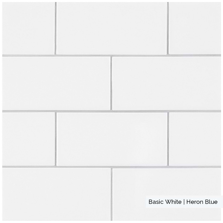 Basic White 3x6 Matte Ceramic Subway Wall Tile