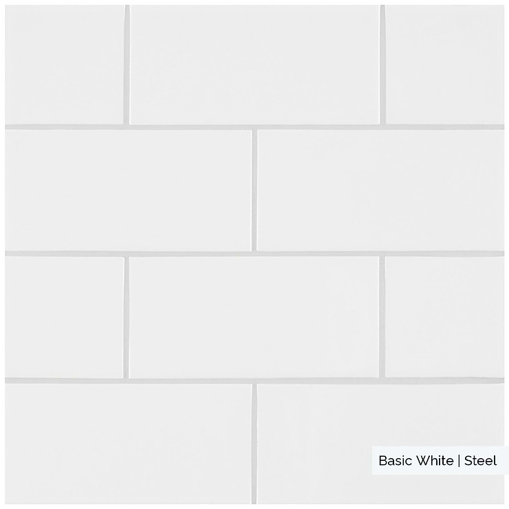 Basic White 3x6 Matte Ceramic Subway Wall Tile