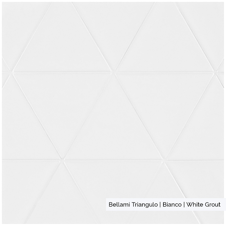 Bellami Triangulo Bianco White 4x5 Glossy Ceramic Wall Tile