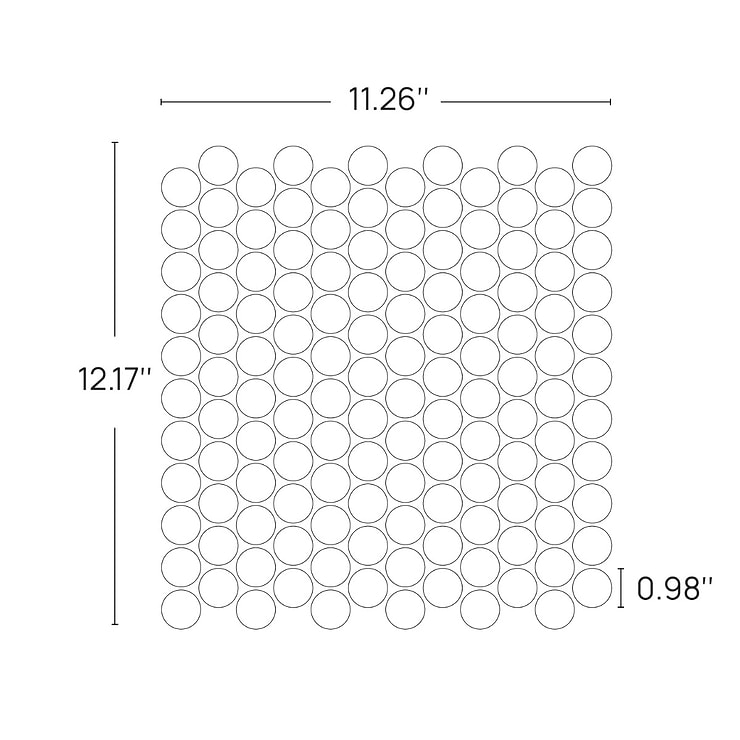 Bianco Dolomite White 1" Penny Round Premium Polished Marble Mosaic Tile