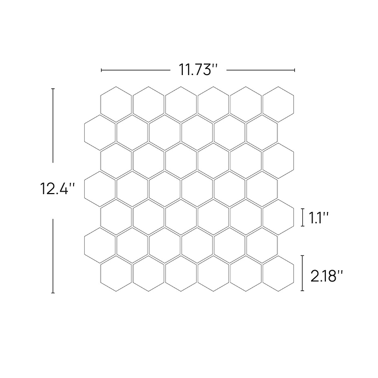 Bianco Dolomite White 2" Hexagon Premium Honed Marble Mosaic Tile