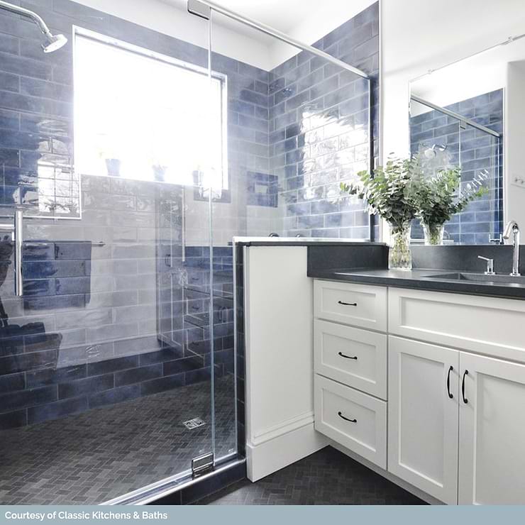 Diesel Camp Smoke Blue 4x12 Glossy Ceramic Subway Tile