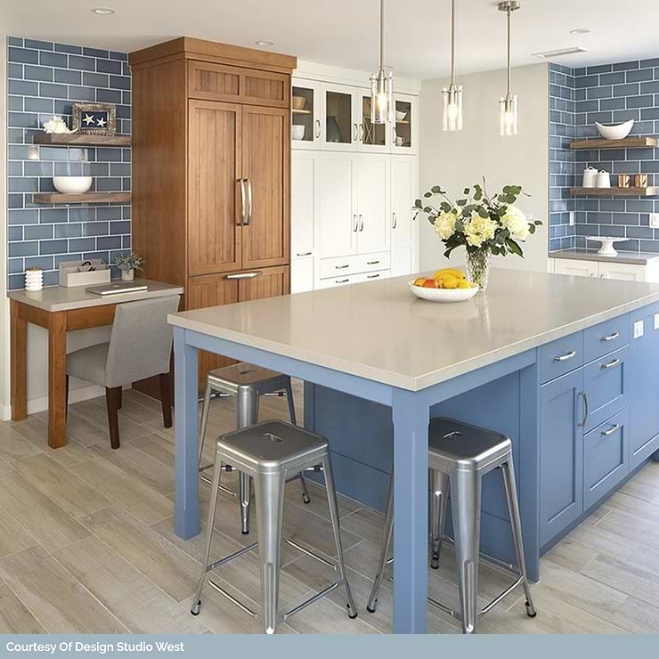 Vector Azul Blue 4x8 Polished Ceramic Wall Tile