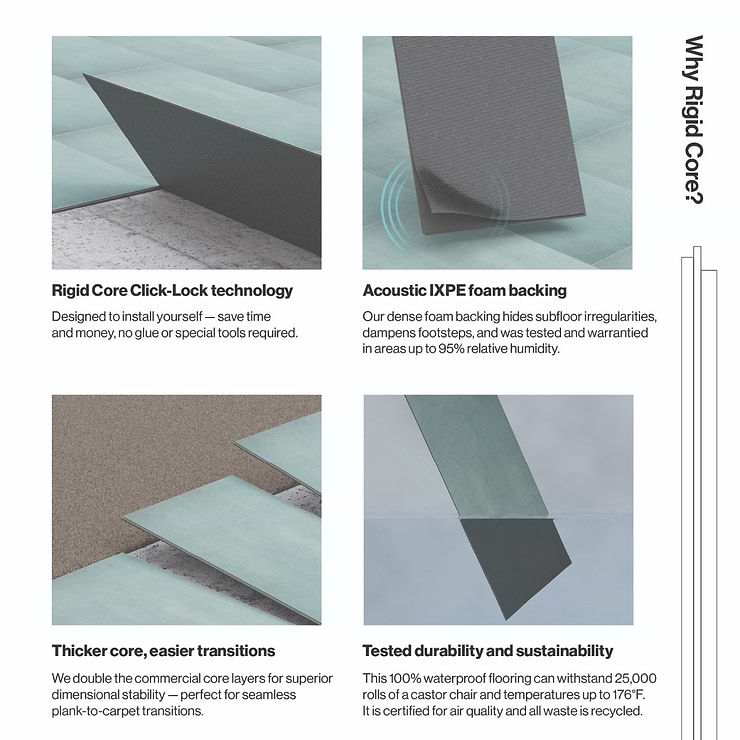 Bond LVT Indio Blue 12x24 Rigid Core Click Luxury Vinyl Tile 
