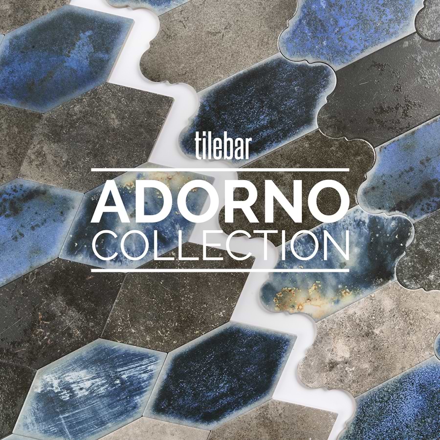 Adorno Hexagon Blue 7x13 Matte Porcelain Tile