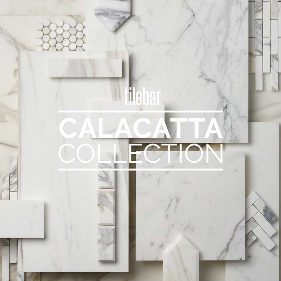 Calacatta 1" Penny Round Polished Marble Mosaic Tile