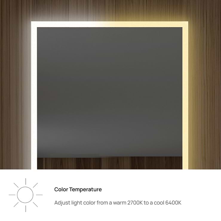 Rige 24x36" Rectangle LED Mirror