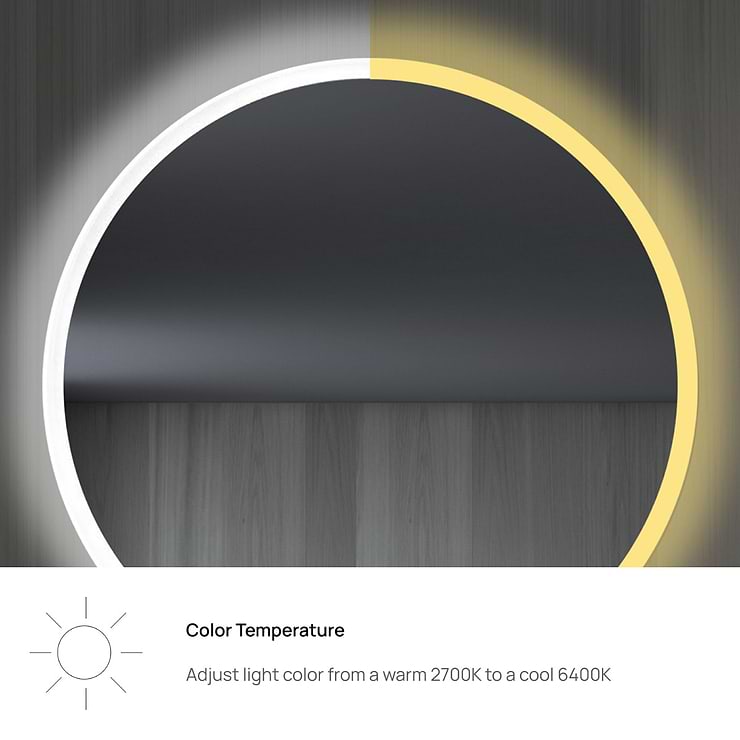 Rige 24" Round LED Mirror