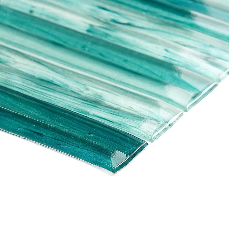 Maya Stacked Teal Mosaic Tile