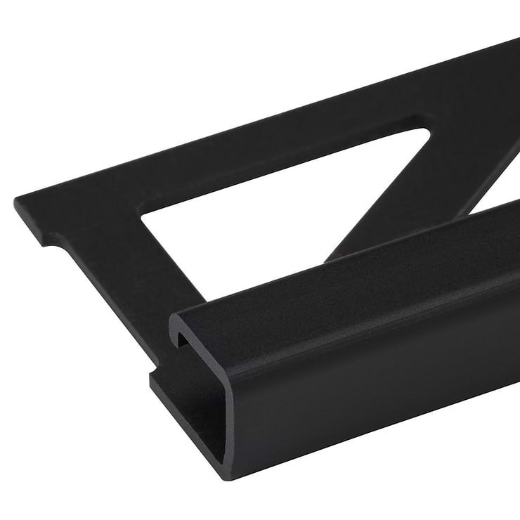 Essential Anodized Aluminum Matte Black 9/32" Square Shape Tile Cubline Trim