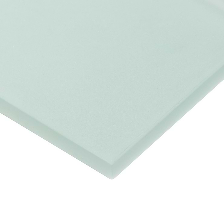 Loft Seafoam Green 4x12 Frosted Glass Subway Tile