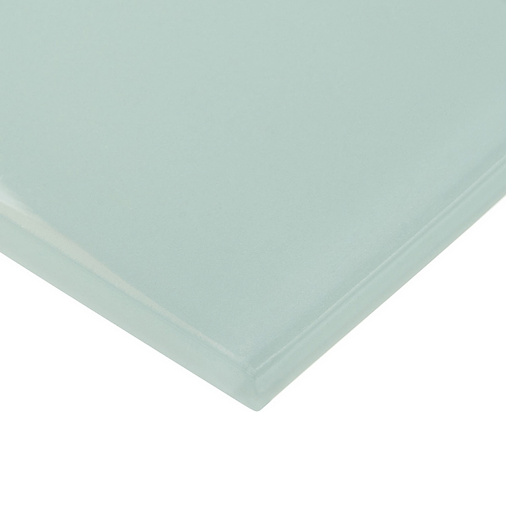 Loft Seafoam Green 4x12 Polished Glass Subway Tile