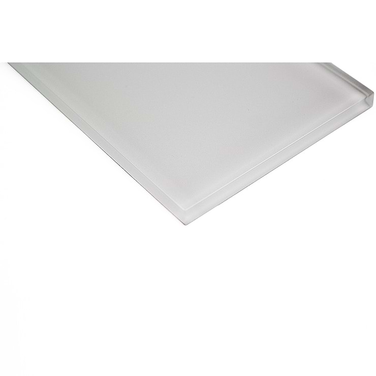 Loft Super White Polished 4 x 12 Glass Tile