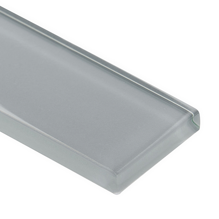 Loft Aspen Aura Gray 2x8 Polished Glass Subway Tile