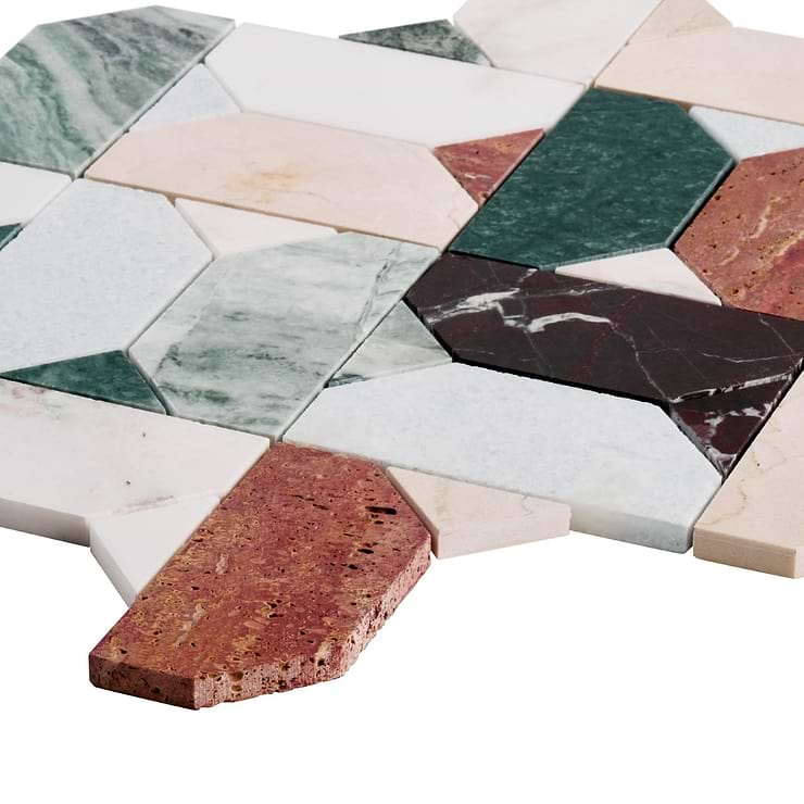 Isobel Tuscany Multicolor Polished Marble Luxury Mosaic Tile