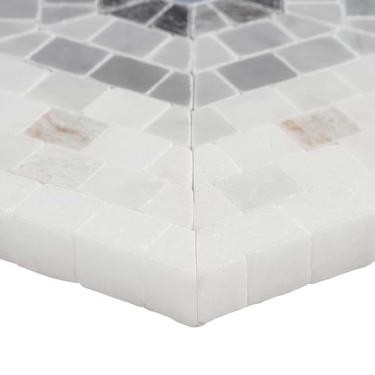 Ako Grigio Gray 6" Hexagon Marble Micro Mosaic Tile
