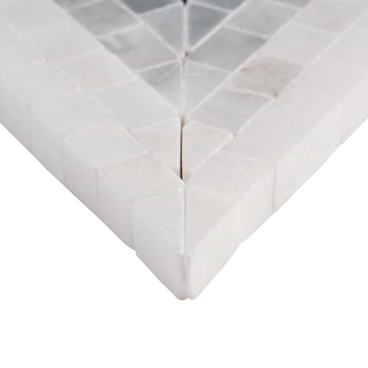 Ako Grigio Gray 5" Triangle Marble Micro Mosaic Tile