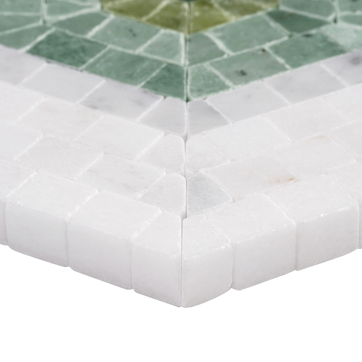 Ako Verde Green 6" Hexagon Marble Micro Mosaic Tile