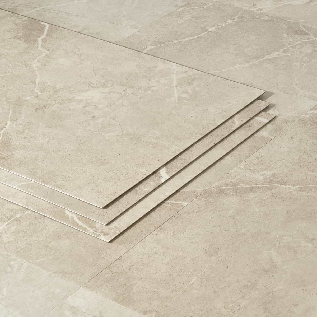 Katone Chauny Marble Medium Beige 18x36 Glue Down Luxury Vinyl Tile