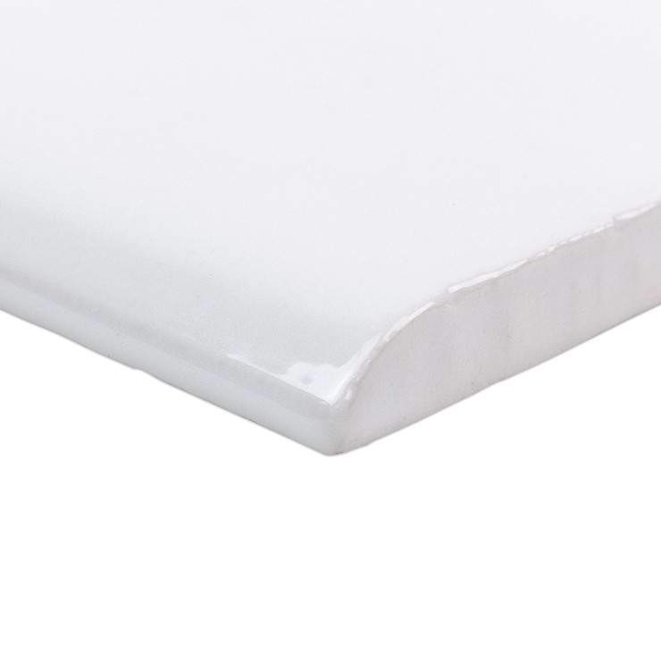 Lancaster Bianco 3x6 Ceramic Bullnose