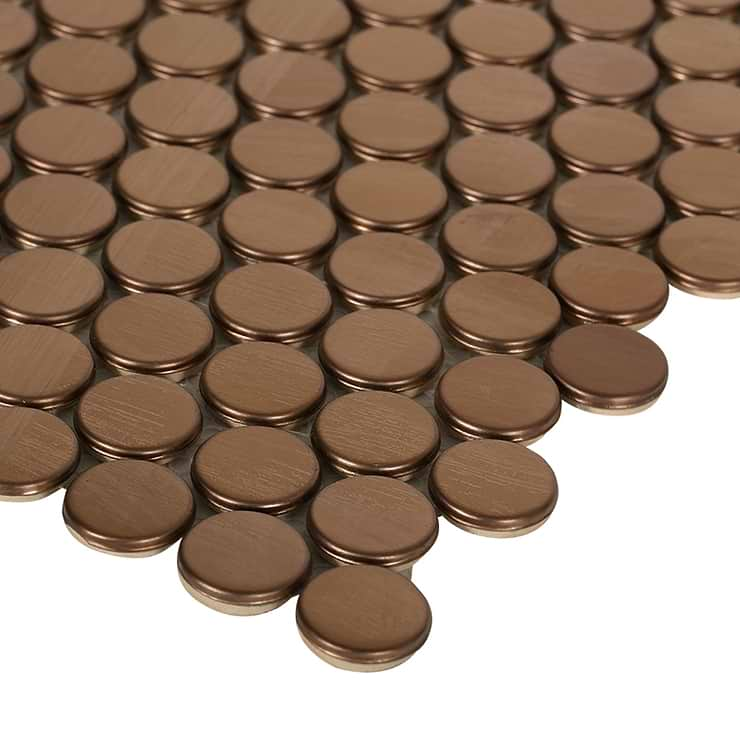 Metal Copper Stainless Steel 3/4 Penny Round Tile