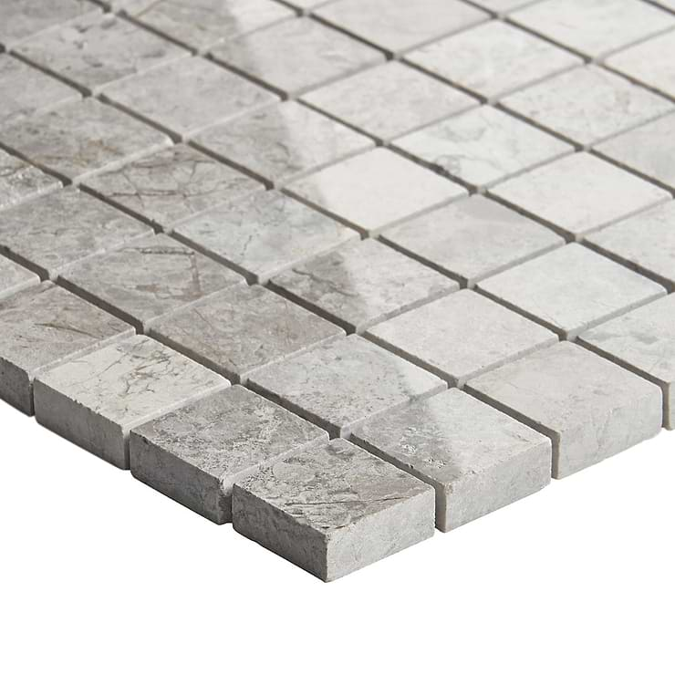 Tundra Gray 1x1 Polished Limestone Mosaic