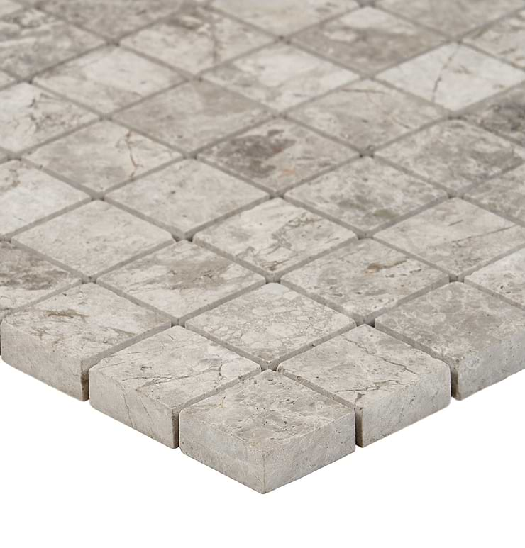 Tundra Gray 1x1 Honed Limestone Mosaic