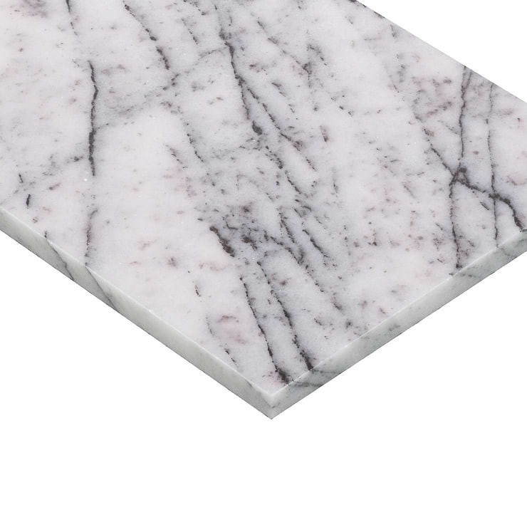 Lilac White 6x12 Polished Marble Tile