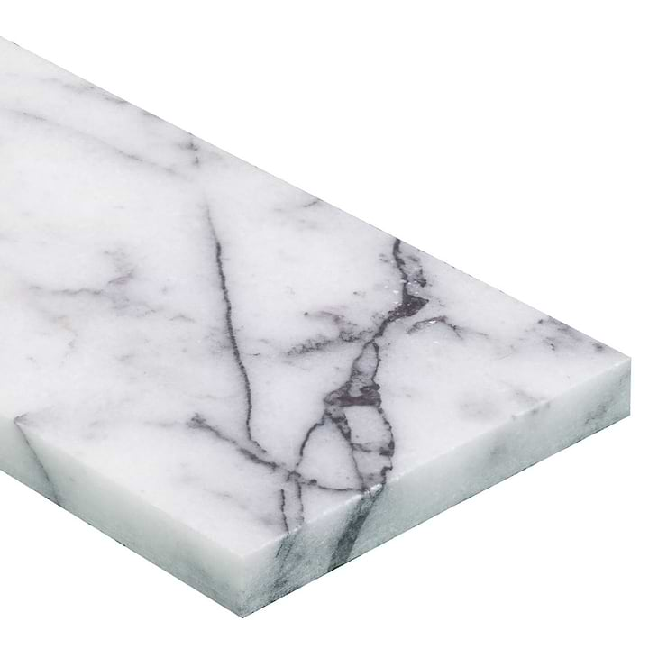 Lilac White 3x6 Honed Marble Tile