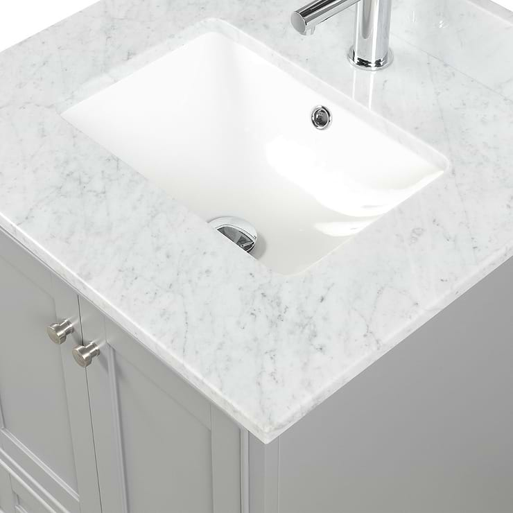 Glendale 24'' Gray Vanity And Marble Counter