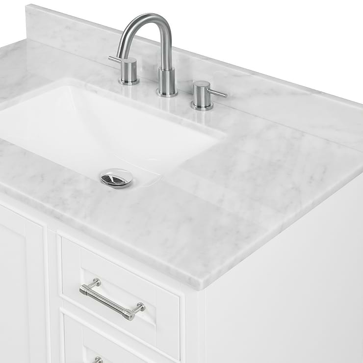 Glendale 36'' White Vanity And Marble Counter