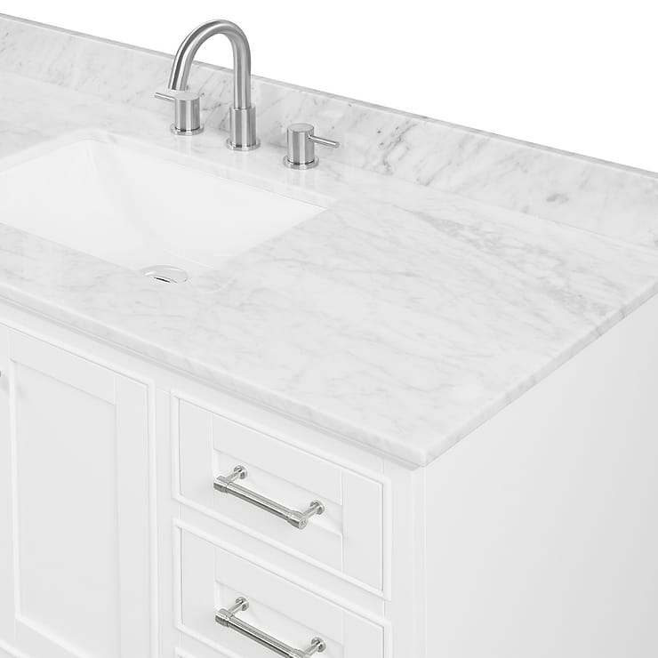 Glendale 48'' White Vanity And Marble Counter