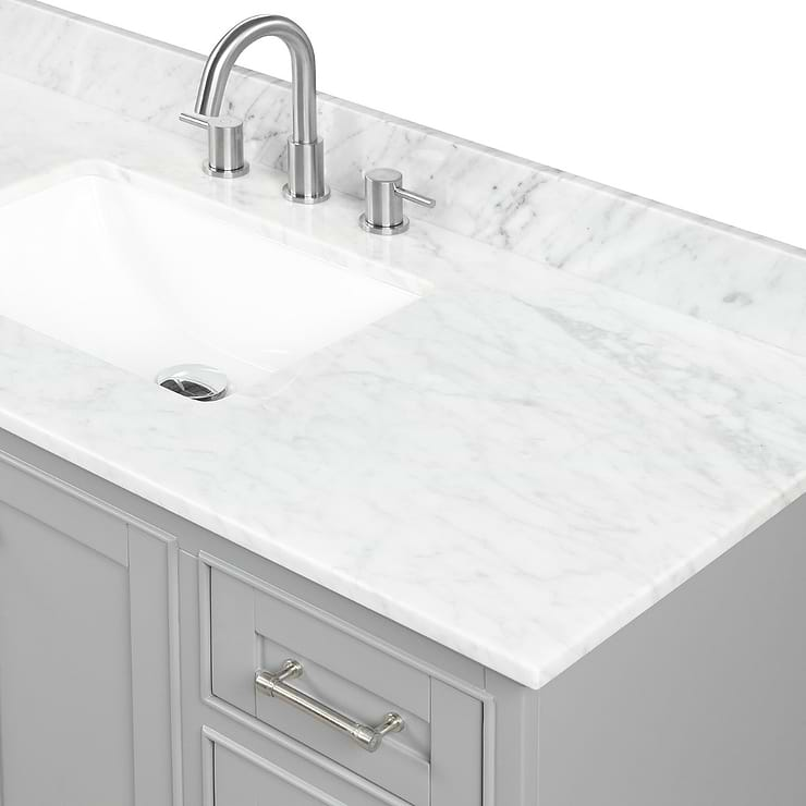 Glendale 48'' Gray Vanity And Marble Counter