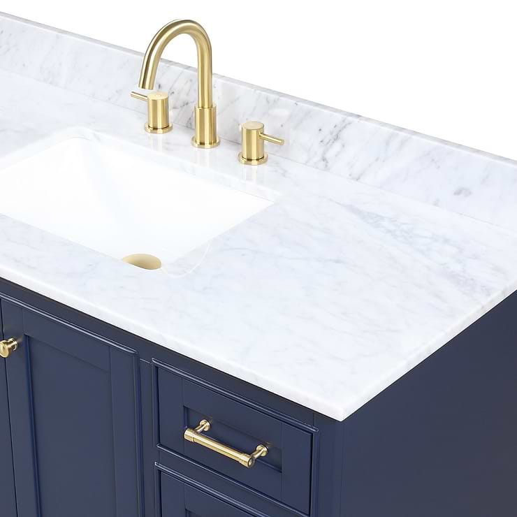 Glendale 48'' Blue Vanity And Marble Counter