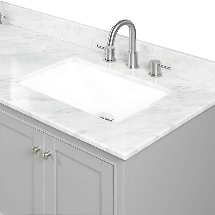 Glendale 60'' Gray Vanity And Marble Counter