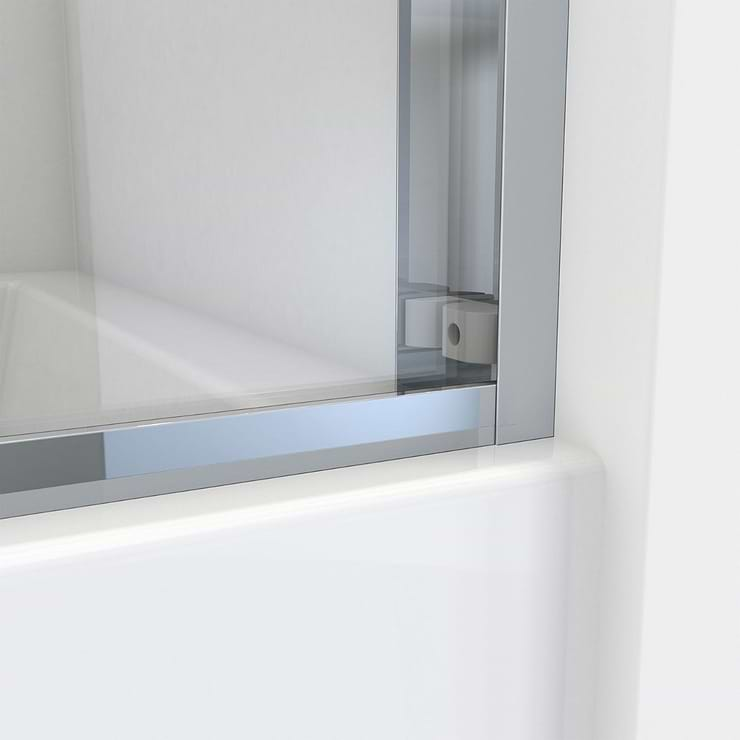 DreamLine Essence-H 60x60" Reversible Sliding Bathtub Door with Clear Glass in Chrome