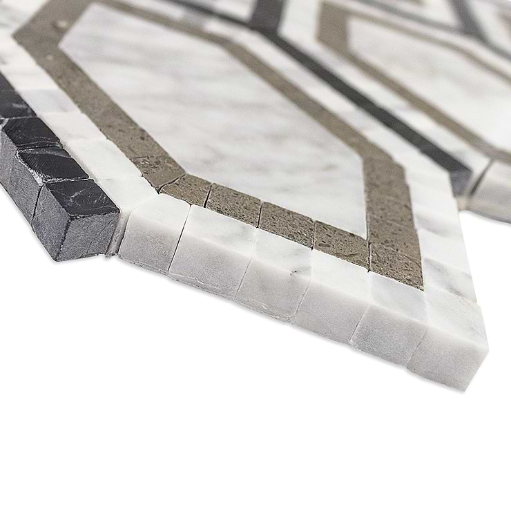 Infinity Carrara Hexagon Marble Tile