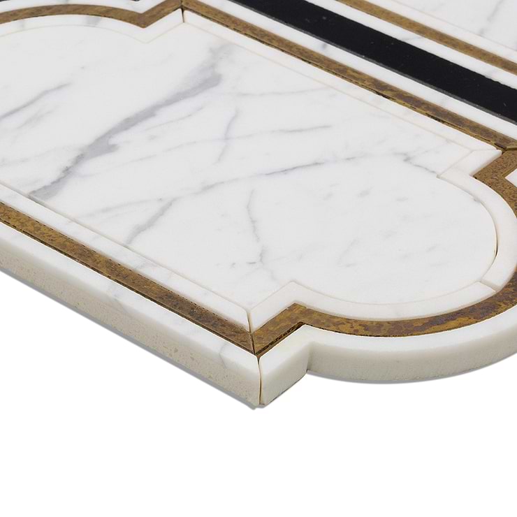 Inara Cavalier Brass And Marble Tile