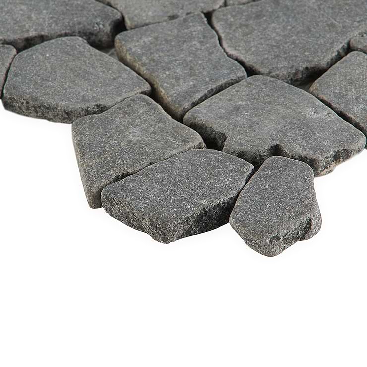 Nature Lava Black Tumbled Pebble Mosaic