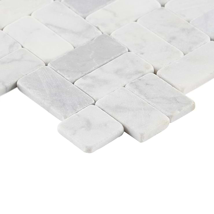 Nature Antique Carrara Marble Honed Mosaic Tile