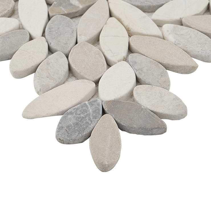 Nature Flower Lombok Beige Pebble Honed Mosaic Tile