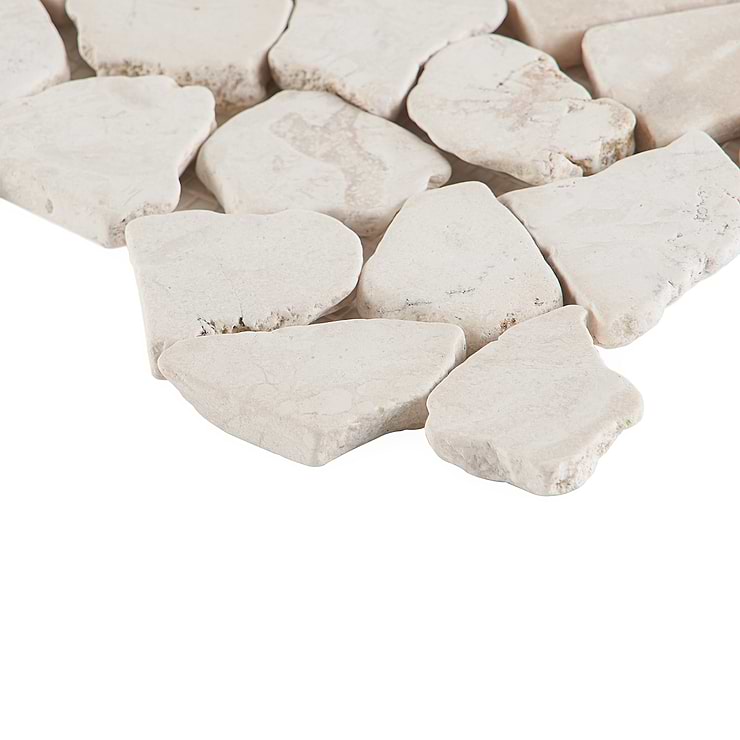 Nature WhiteTumbled Pebble Mosaic