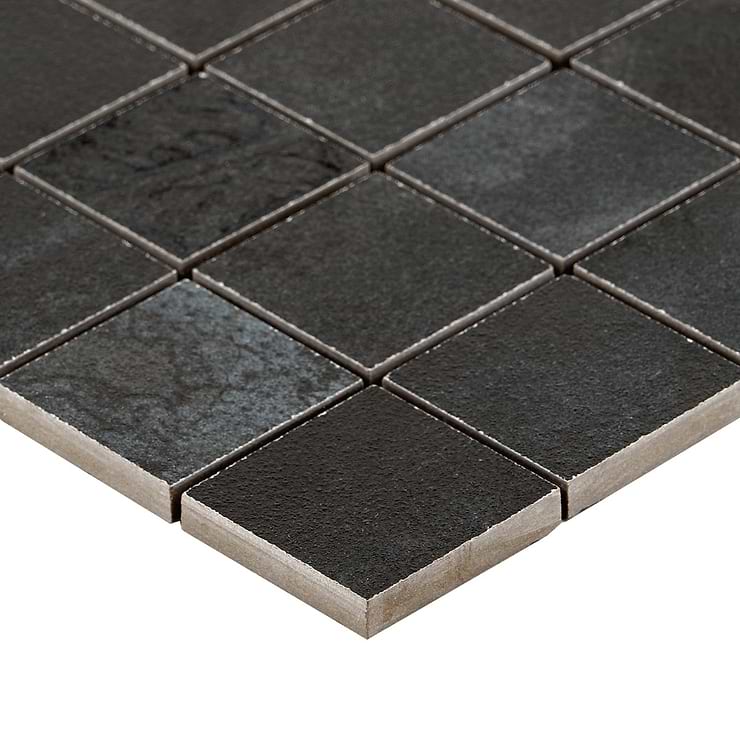 Hewlett Black Iron 2x2 Matte Porcelain Mosaic Tile