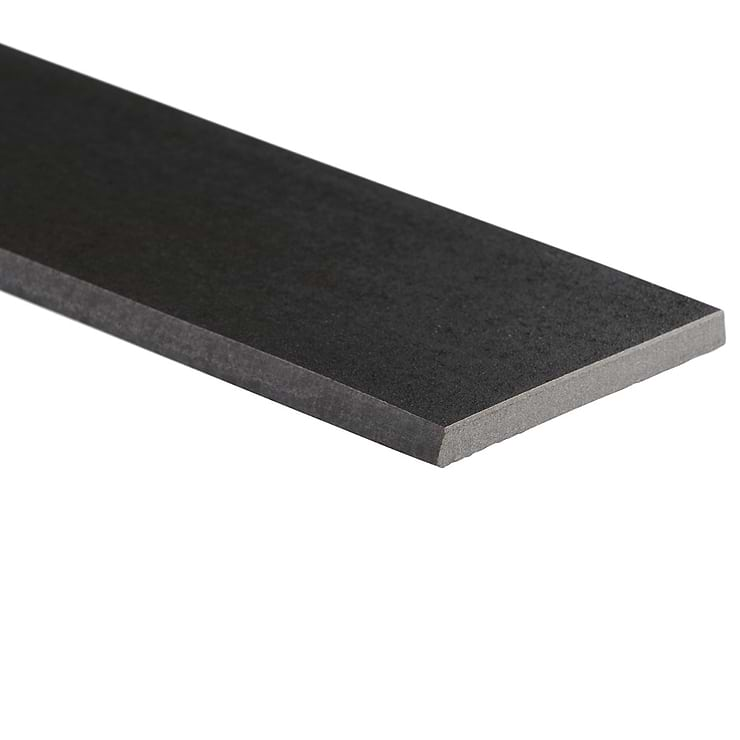 Hewlett Black Iron 3x24 Matte Porcelain Bullnose