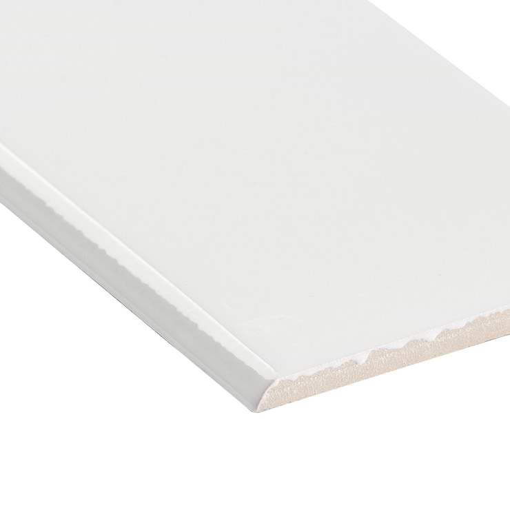 Park Hill White 4x12 Polished Porcelain Bullnose