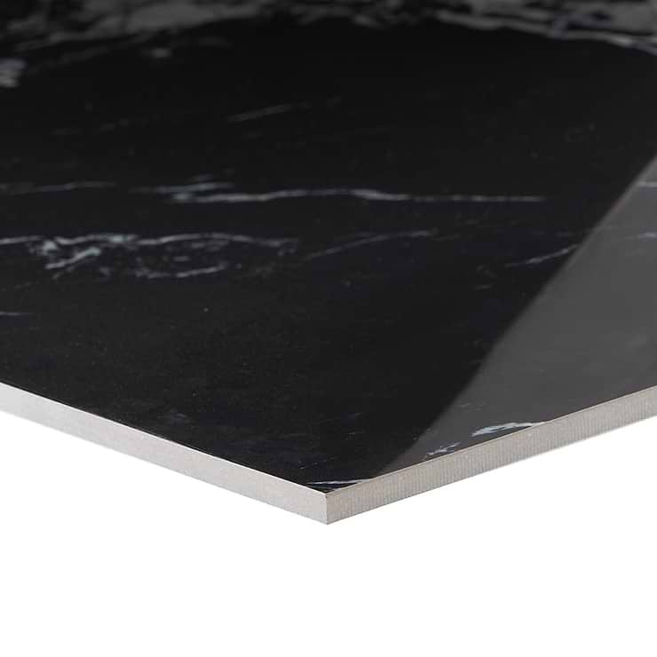 Valiant Black Antique 30x60 Polished Porcelain Tile