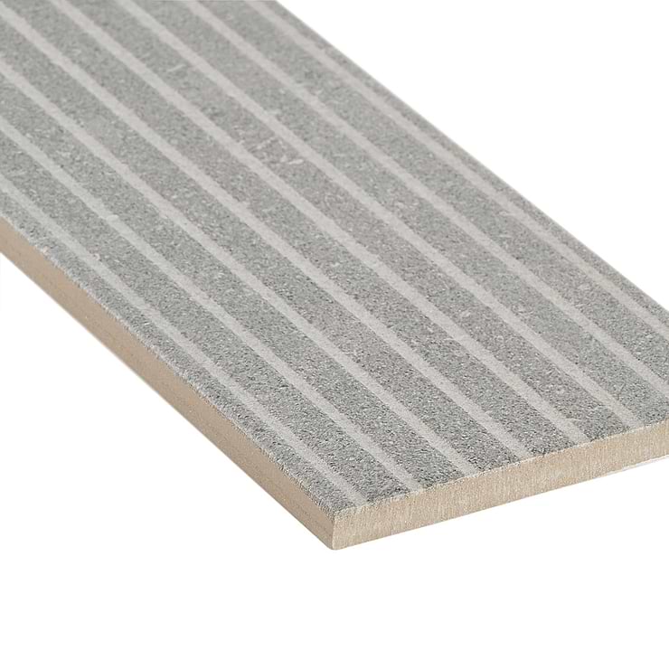 Texstone Deco Gris Gray 4x19 Matte Porcelain Subway Tile