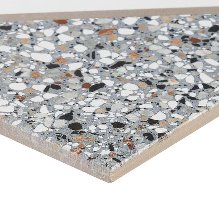 Chips Deco Azur Multicolor 8x8 Terrazzo Look Matte Porcelain Tile