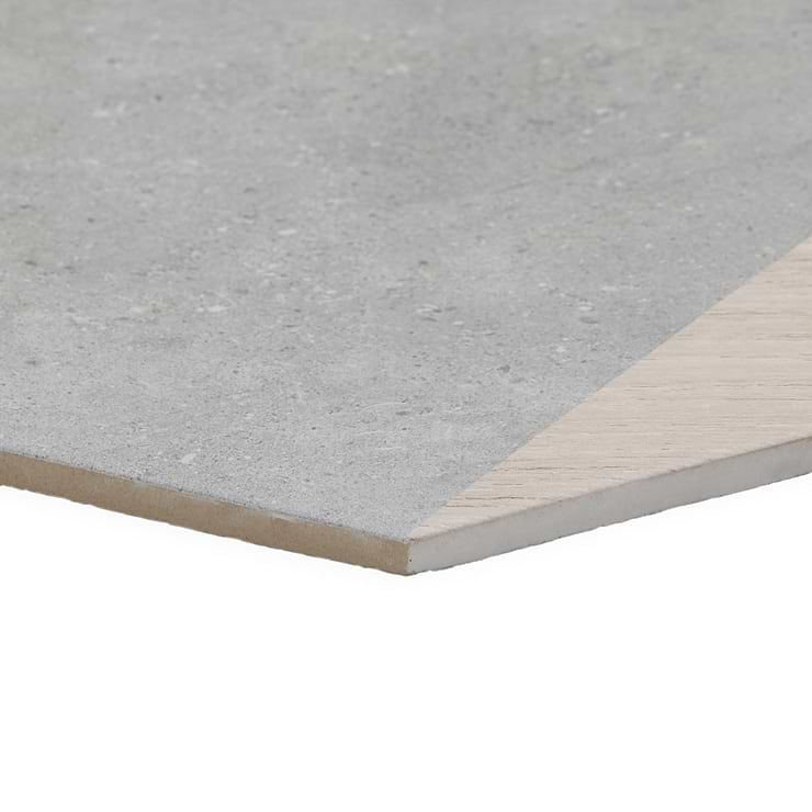 Pergola Wood Gray 12.5" Hexagon Matte Porcelain Tile