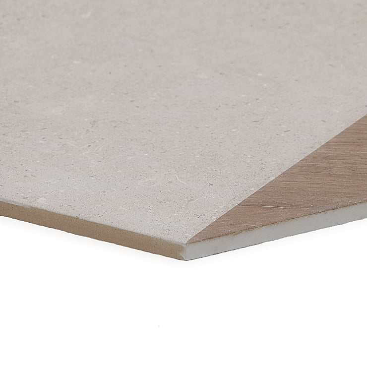 Pergola Wood Taupe 12.5" Hexagon Matte Porcelain Tile